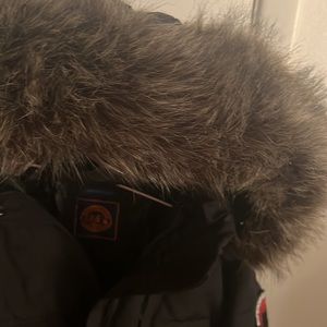 Balck SuperDry Coat with fur